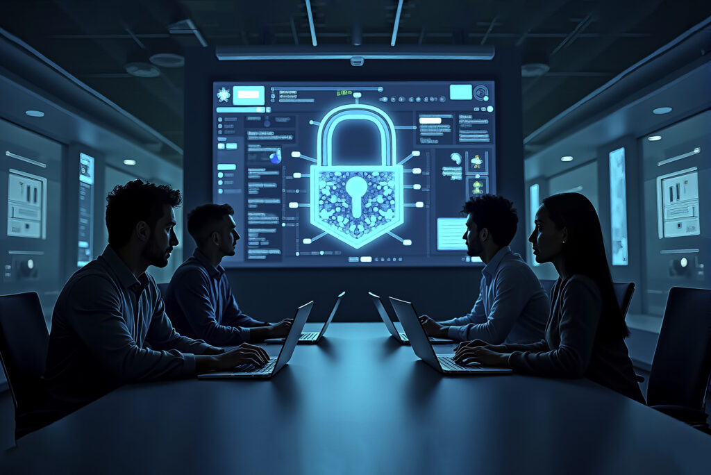 cyber security protection firewall interface concept